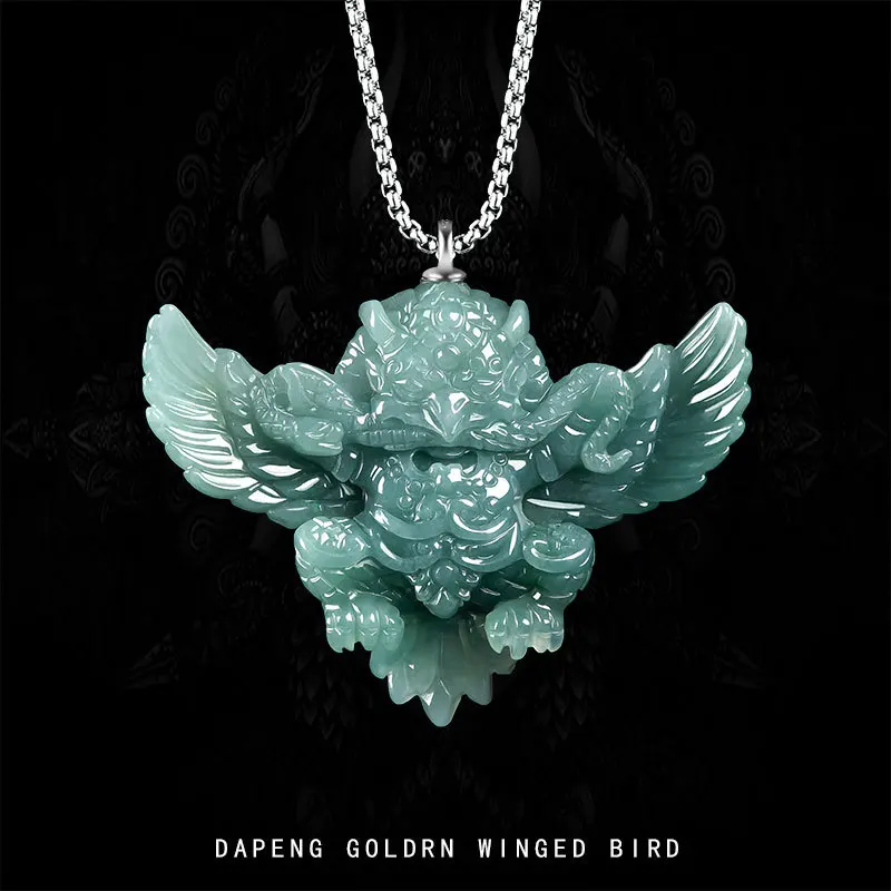 

Burmese A Emerald Jade Blue Water Roc Pendant Amulets Natural Emerald Fashion Jewelry Gifts Certificate Sweater Chain