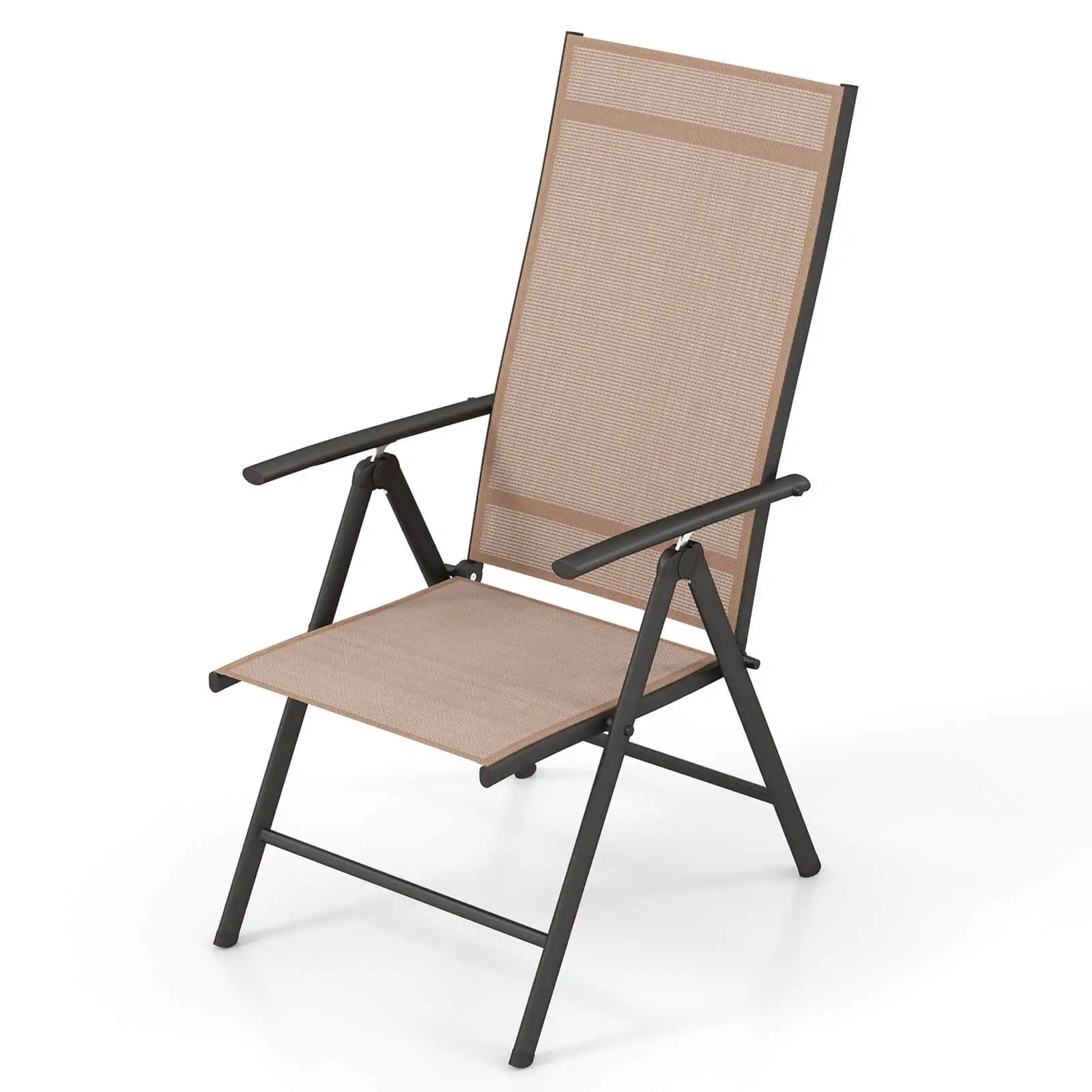 

Patio Folding Dining Chair with 7-Level Adjustable High Backrest for Garden