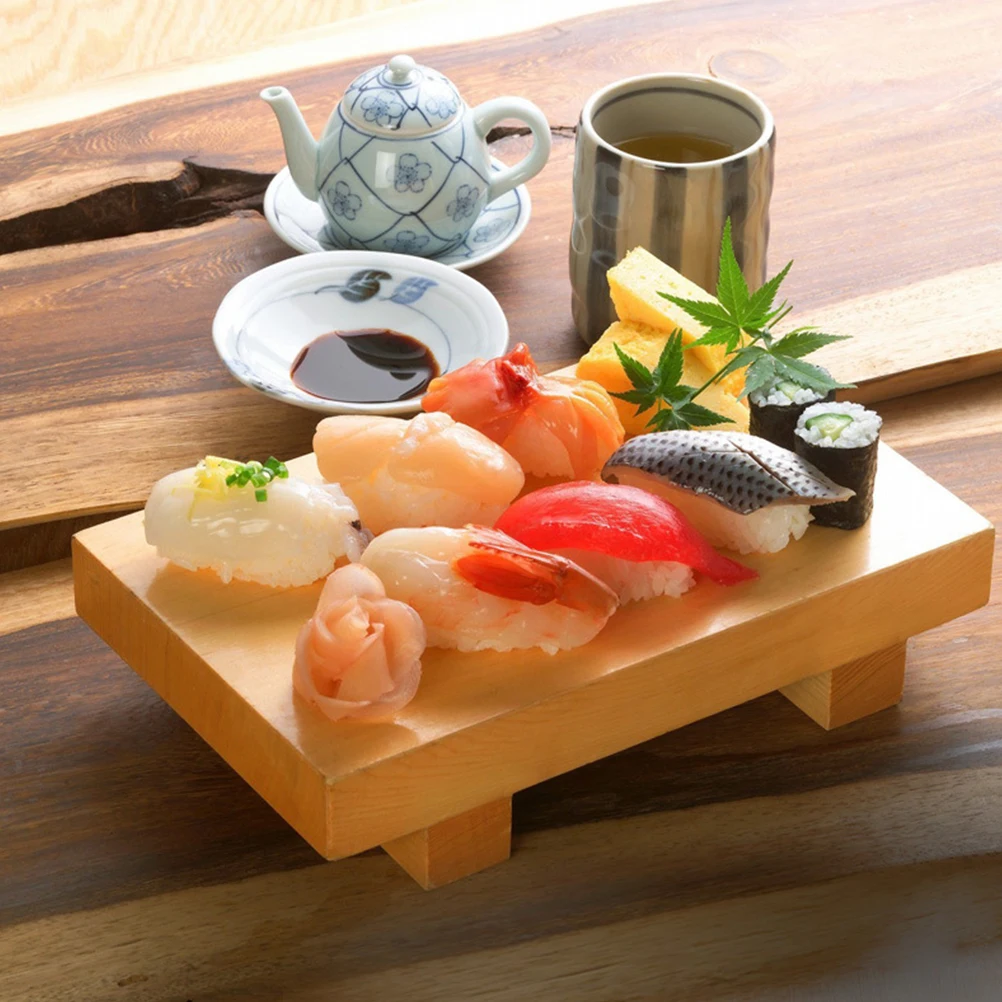 

Bamboo Sushi Plate Japanese Style Storage Tray Practical Food Dish Tableware Serving Utensils Fine Workmanship
