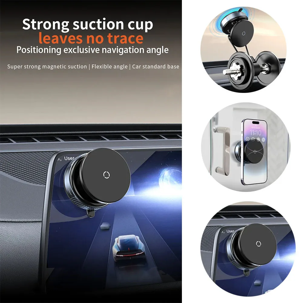 Magnetische autotelefoonhouder Zuignap Vacuüm telefoonhouder Verstelbare draaibare en opvouwbare telefoonhouder Geschikt voor smartphone