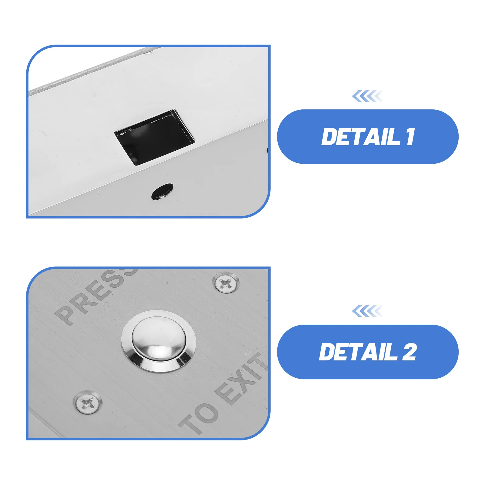 زر خروج الوصول إلى الباب من الفولاذ المقاوم للصدأ اضغط للخروج على زر الأمان للأبواب الأوتوماتيكية والدخول المكتبي التجاري والمدرسة