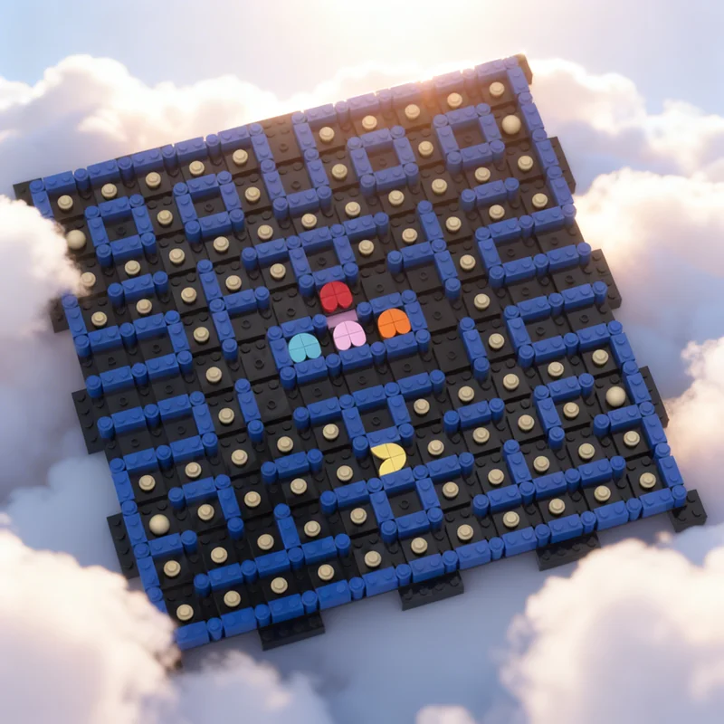 545pcs MOC Games MINI Pacmans Maze Model Building Blocks Architecture Toys Christmas Gift Display Idea Birthday Brick Assemble