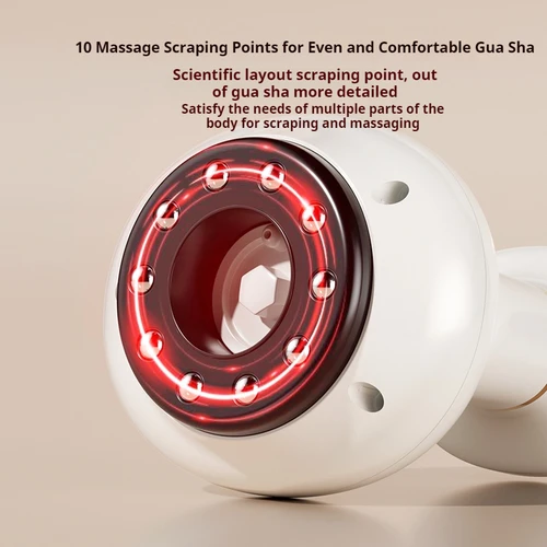 Imagen 2 del producto Masajeador eléctrico Guasha para raspar, masajeador corporal para el hogar, latas de vacío, ventosa, quemador de grasa con calefacción, masajeador anticelulítico