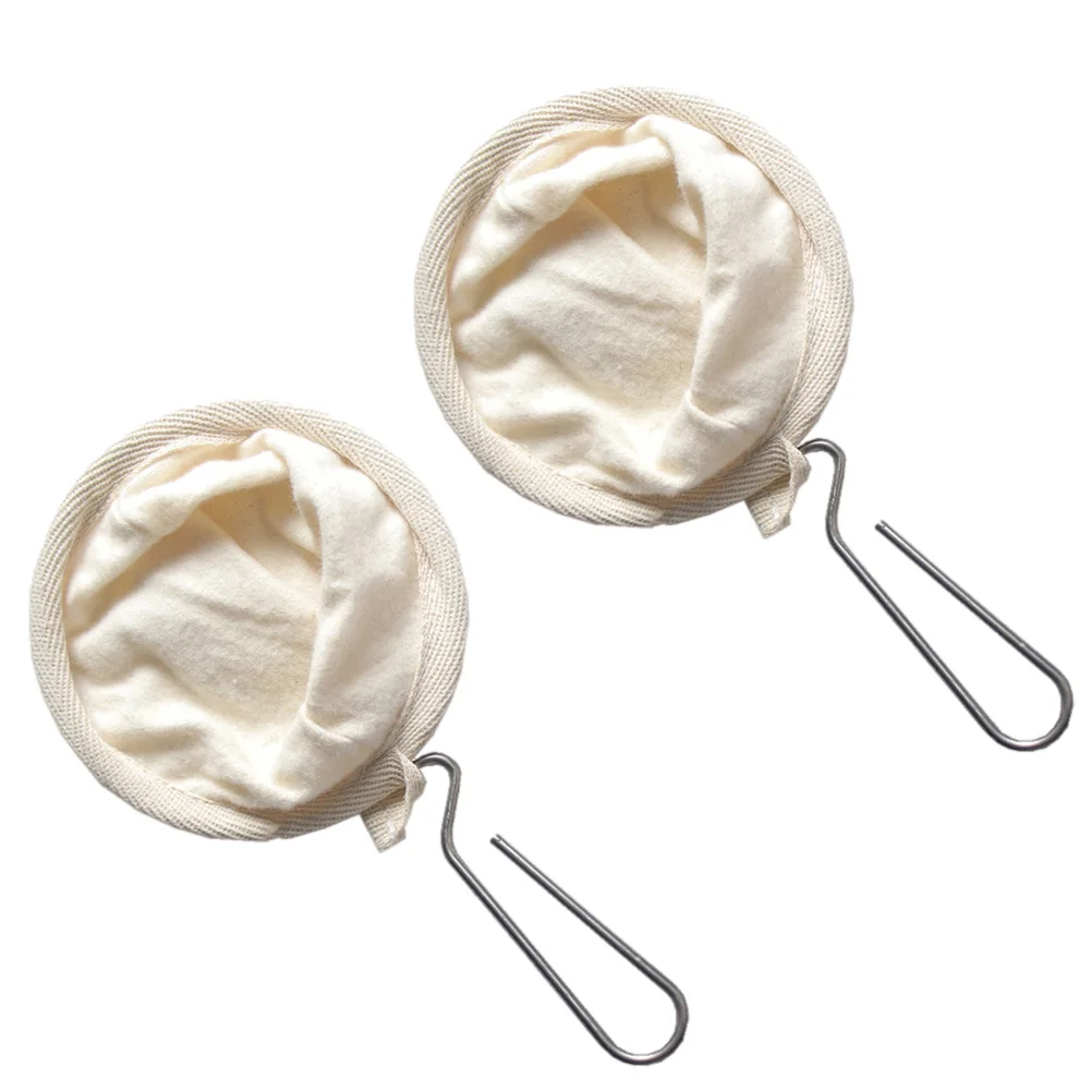 

2 Pcs Tea Strainer Coffee Filter Bag Pouches Leakproof Fine Cotton Wool Reusable