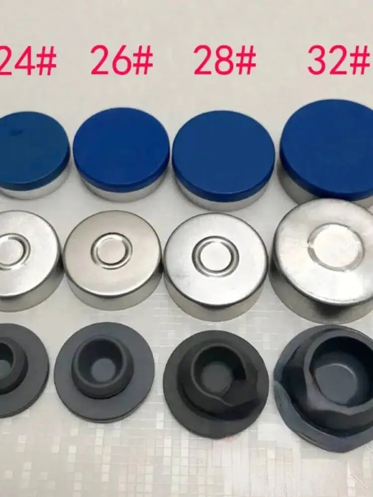 26MM ząb aluminiowa czapka 24 #28mm 32MM duży kaliber gumowy stoper plastikowa butelka wody słonej odwróć zamknięcie skóry 100 sztuk
