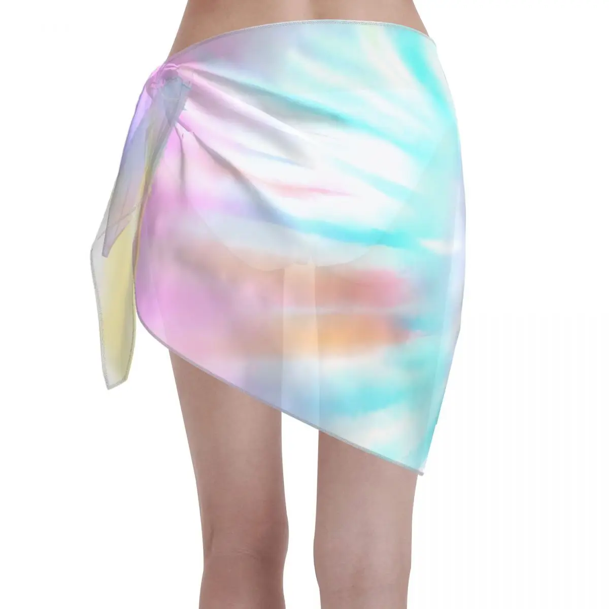 Benutzerdefinierte für Bademode Tie Dye Frauen kurze Sarongs Strand Wrap Frauen Strand Bikini Wrap Sarongs Badeanzug Cover up