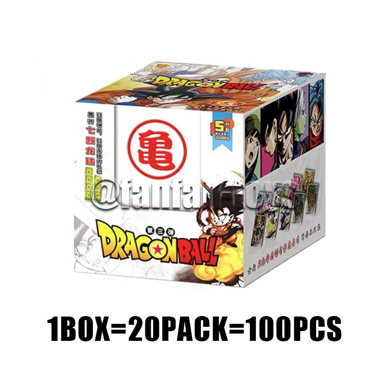 Anime Dragon Ball Trading Coleção Cartões, Son Goku, Saiyajin, Vegeta, TCG, Rare Battle Cards, Brinquedos Presente Crianças, 5 pcs, 25 pcs, 100 pcs