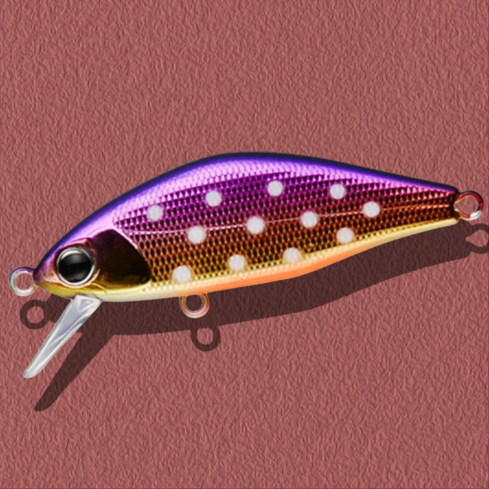 1 قطعة أسماك غرق 45 مللي متر 4 جرام طعوم صيد مسطحة الاصطناعي Wobblers الطعوم الصلبة المياه العذبة بايك سمك السلمون المرقط كرنك معالجة Ima Issen 45S #6