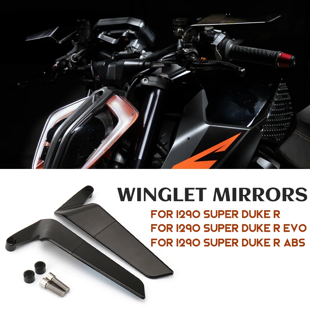 For 1290 Super Duke R Accessories Stealth Mirrors For 1290 SUPER DUKE R EVO Adjustable Winglets For 1290 Super Duke R ABS Parts