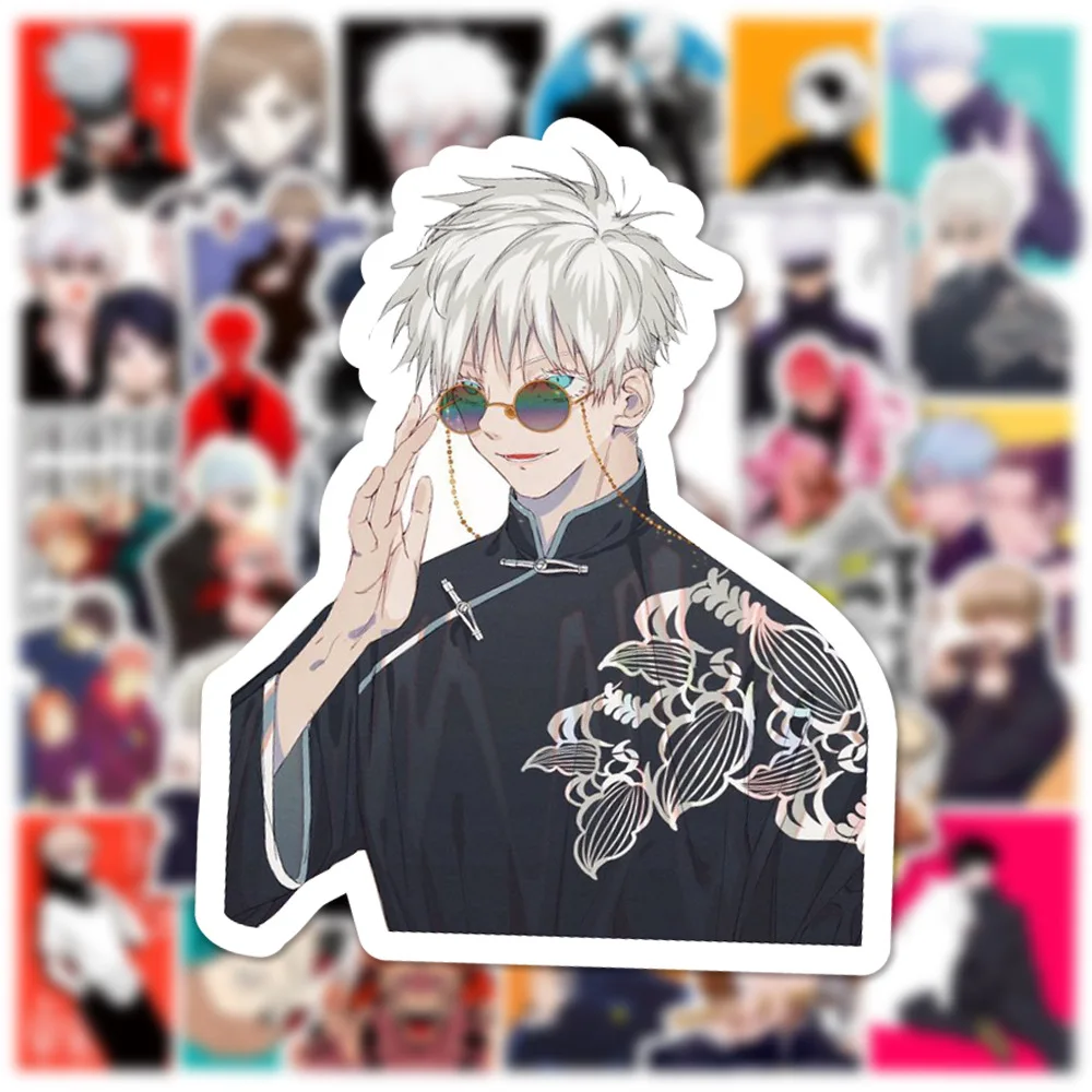 50Pcs Anime Jujutsu Kaisen Series Graffiti Stickers Suitable for Laptop Helmets Desktop Decoration DIY Stickers Toys Wholesale