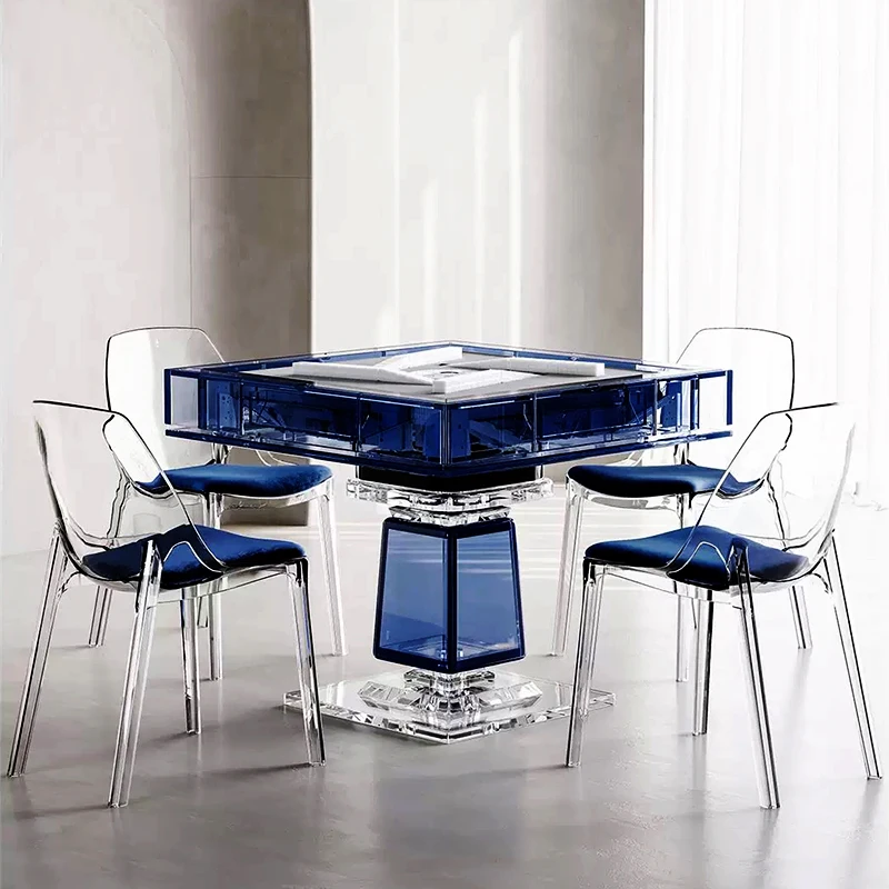 

Luxury living room acrylic automatic mahjong machine, high-end club entertainment room mahjong table