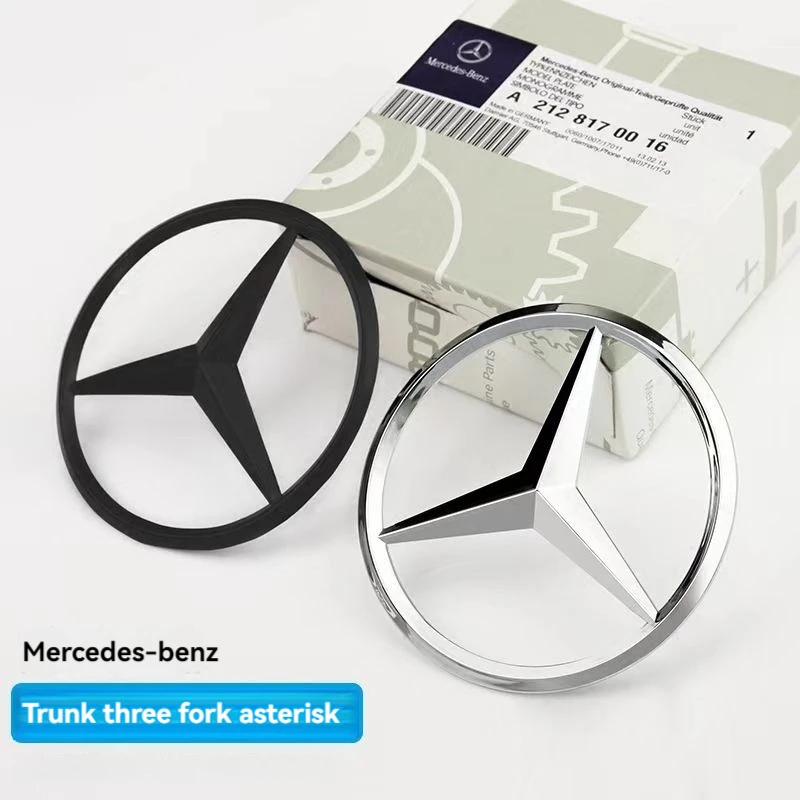 ABS Tail Star Emblems Black Silver Rear Trunk Star Logo Stickers Badges for Mercedes Benz GLA180 GLA200 X156 W156 A1568170016