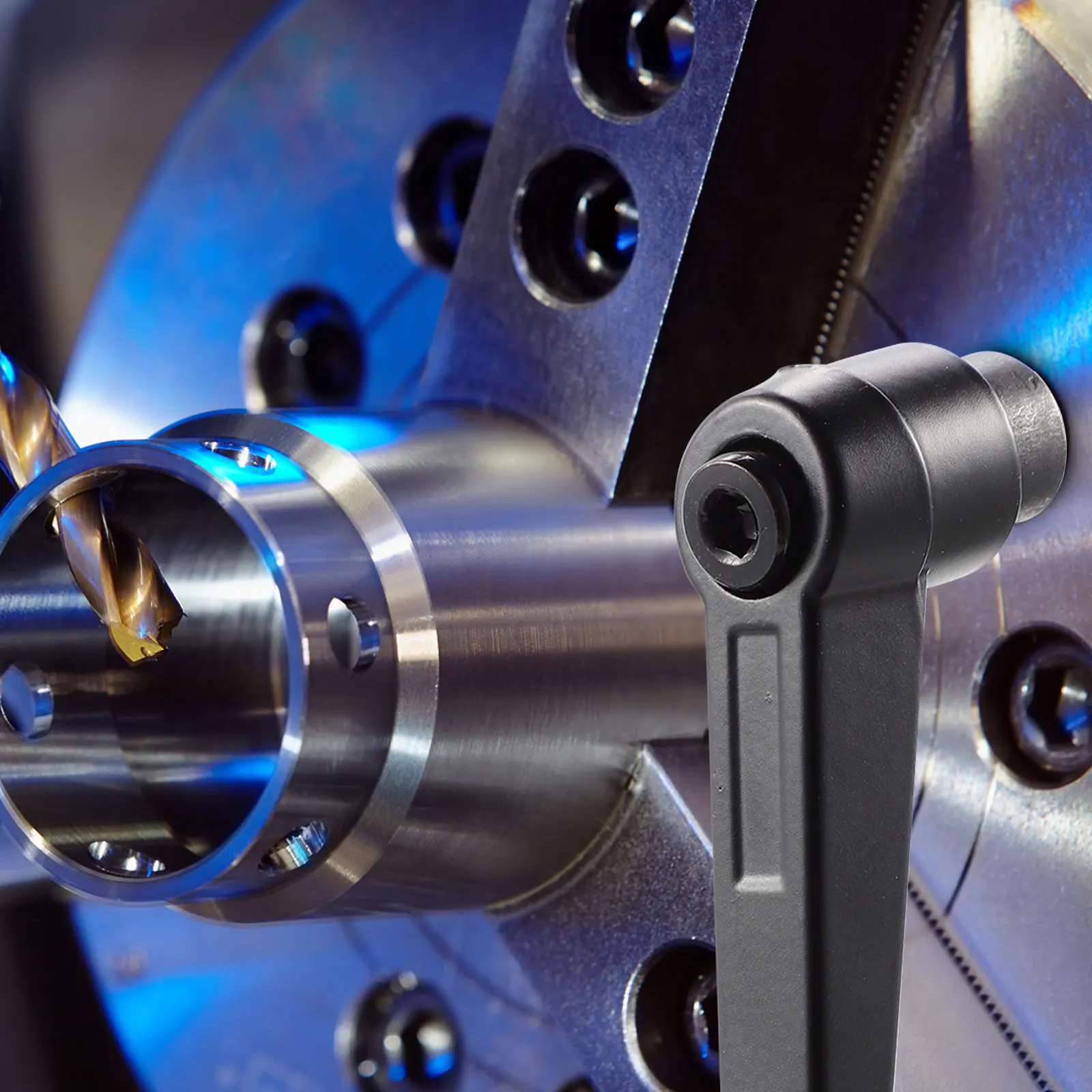 

3pcs Adjustable Clamping Lever Push Button Ratchet Zinc Alloy Black Mechanical Fastening Tool Trailer Jack Replacement Handle