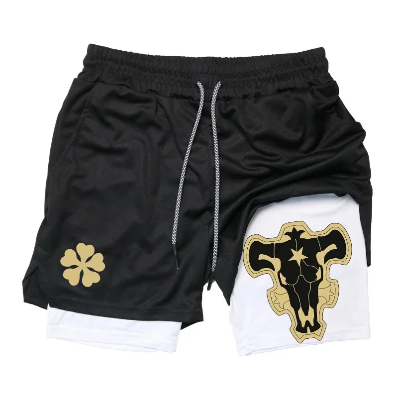 New Running Shorts Men Gym Sports Shorts 2 In 1 Quick Drying Workout Training Gym Fitness Jogging Short Pants Summer