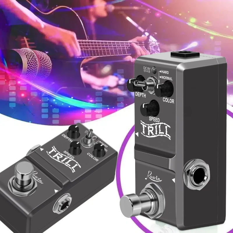 Rowin Nano Trill Pedal Tremolo Effect Pedal Super mini Guitar Trelicopter Effector for Guitar PedalBoard Musical Instrument