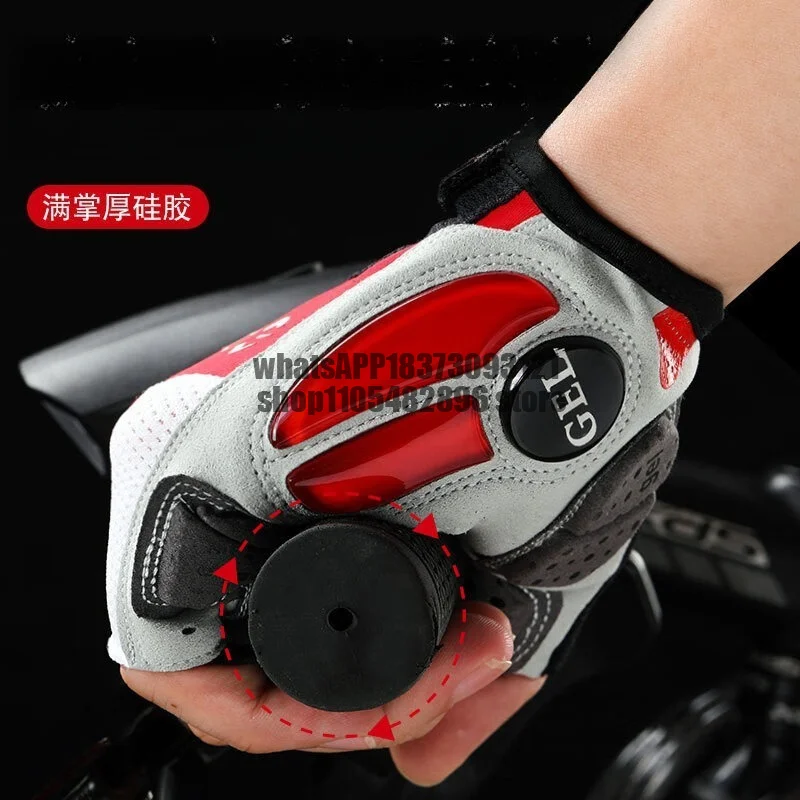 Bicycle Silicone Half Finger Cycling Gloves Summer Outdoor Sports Mountain Bike Road Bike Shock Absorption