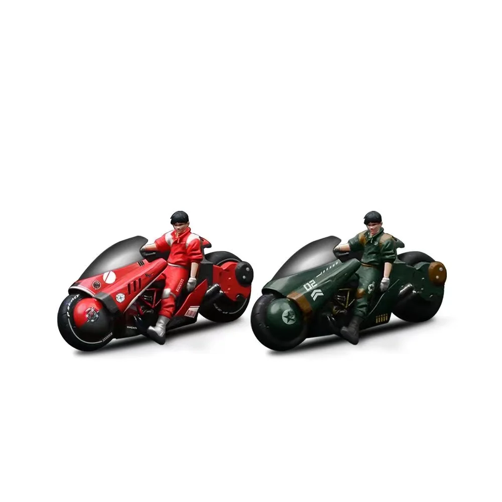 More Art1:64 Akila Motorcycle , Resin Character Model, Miniature Scene Decoration for Collection& Display&Gift