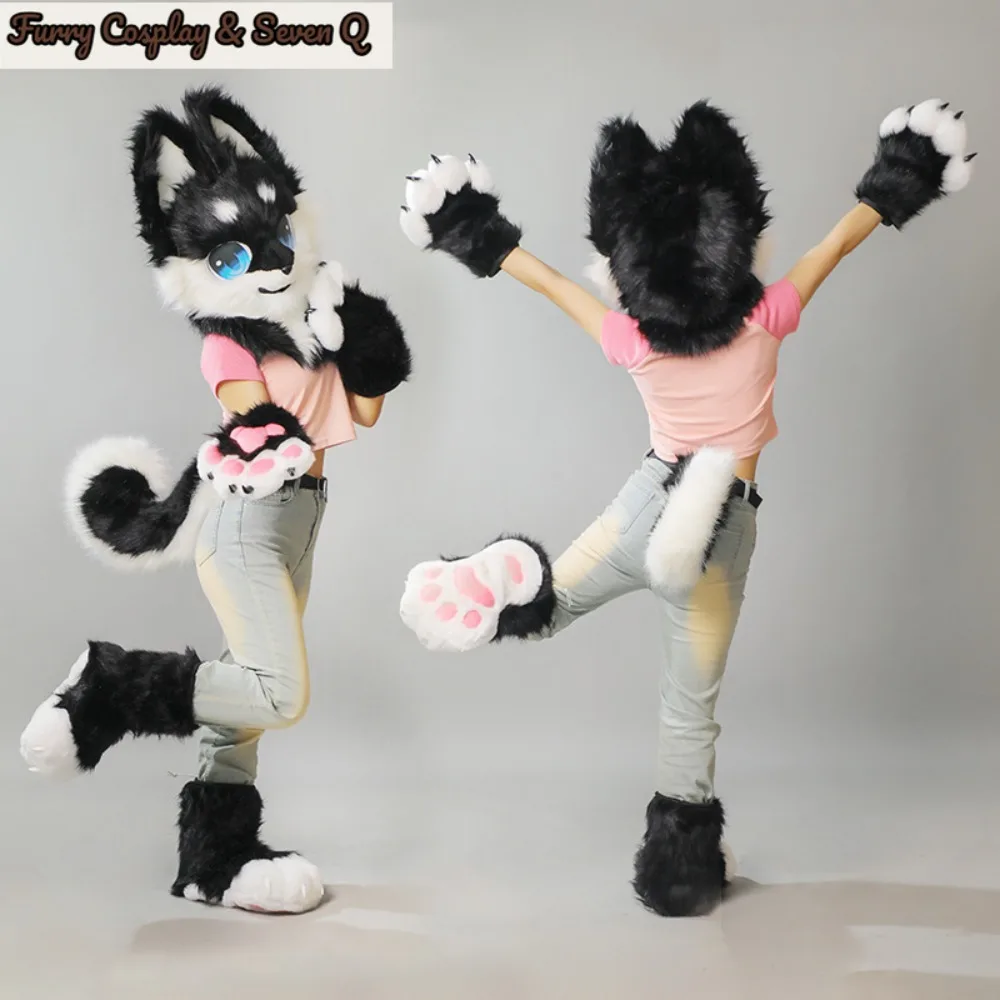 Furry Head Cute Dog Wolves Beast Head Cosplay And Accessories Suit Kawaii Fursuit Animal Heads Beast Costume for Women Men