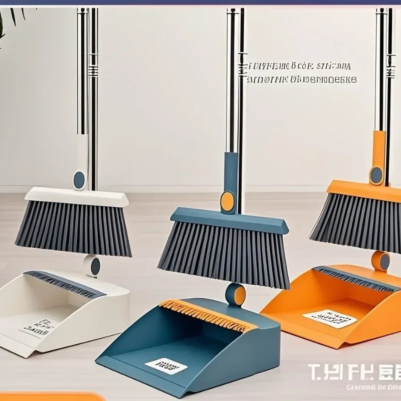 Balai magnétique pliable et rotatif 3 en 1, ensemble de pelle à poussière avec poils épais pour l'épilation des poils d'animaux, nettoyage à domicile