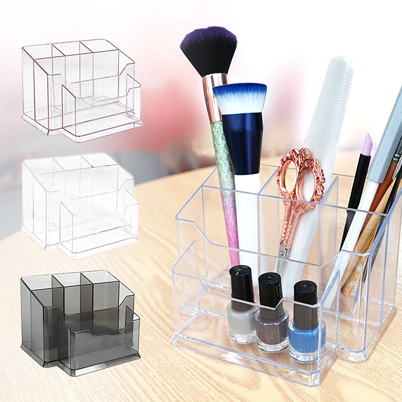 Nail Art Tool Organizer Plastic Storage Box Nail Desktop Storage Rack Multi-Scene Use Profesional Manicure Tools Container