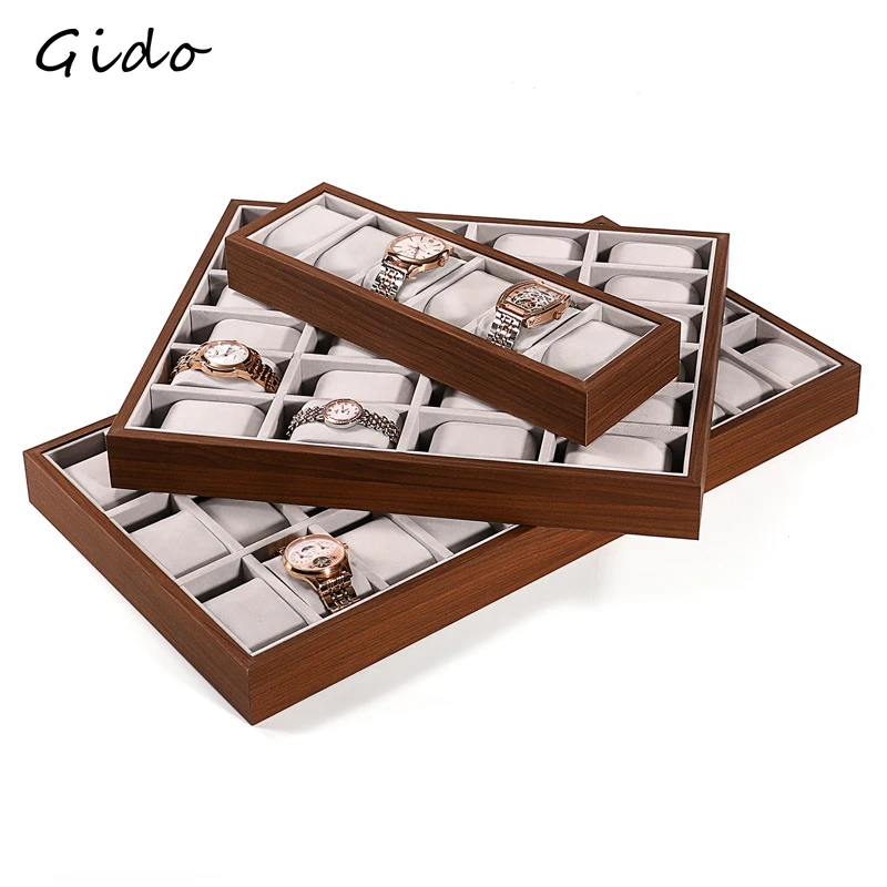 Wooden Watch Display Plate Jewelry Tary Pillow Storage Holder Box Wrist Watch Organizer Box Bracelet Organizer