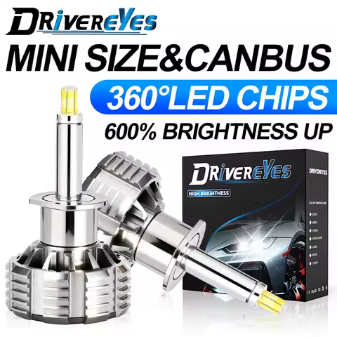 360 3D CSP Chips H7 H4 LED Car Headlight H1 H8 H9 9005 HB3 9006 HB4 Turbo Bi Led Projector Lens Car Bulb Auto Fog Headlamp 6000K