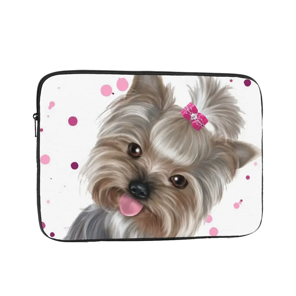 Cute Yorkshire Terrier Dog Laptop Sleeve Cover Bag 12 13 15 17 Inch Notebook Bag Sleeve Animal Puppy Shockproof Case Bag