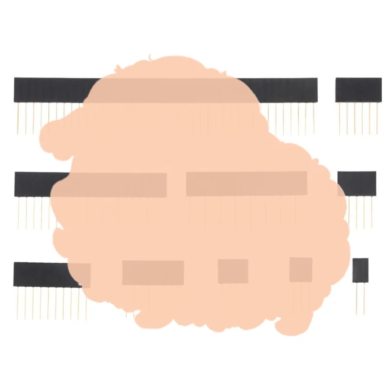 11mm Female Long Pins PCB Header Socket 10Pcs 2.54mm Single Row for Industrial Control Circuit Board Installation