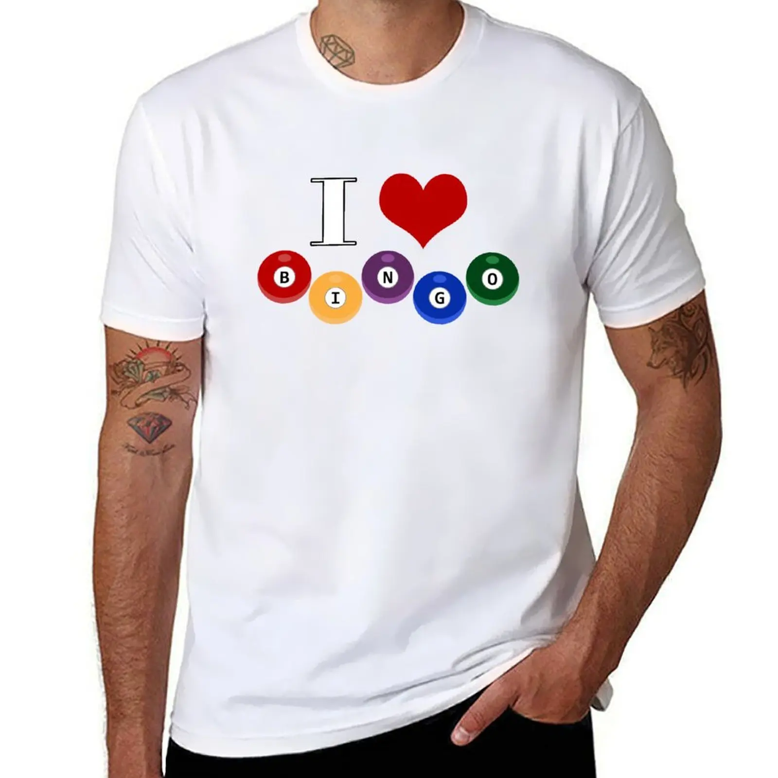 Bingo Bingo I Love Bingo I Heart Funny T-Shirt Quick Dry Training Short Sleeve Tee