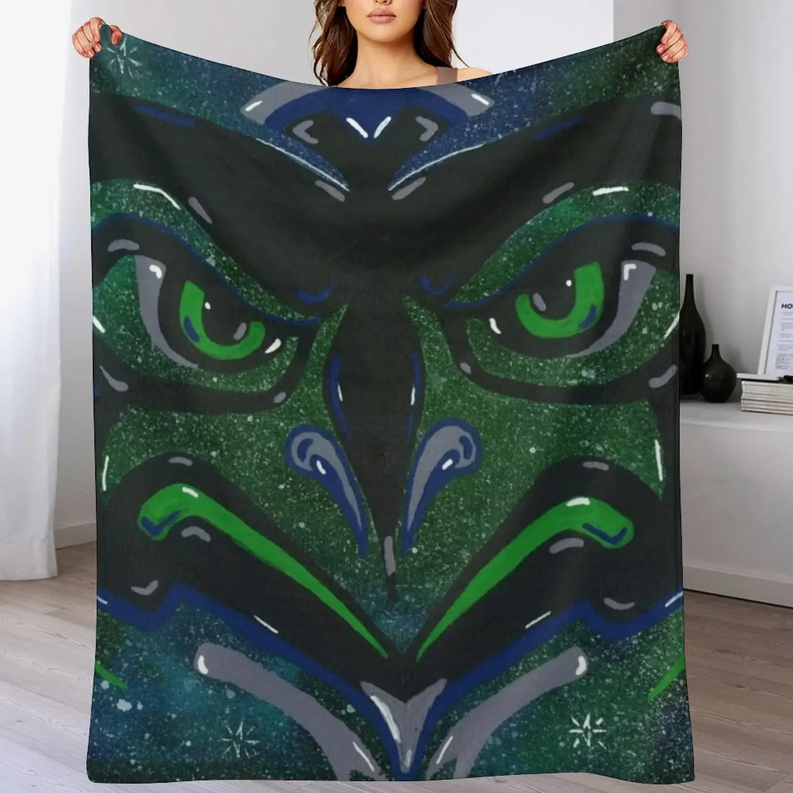 

Home Town Pride (SeaHawks) Throw Blanket blankets ands Blankets For Sofas Plaid on the sofa Bed linens Blankets