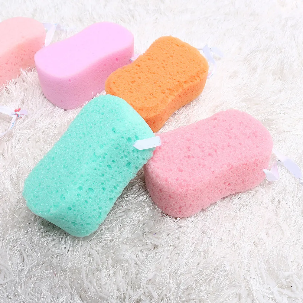 4Pcs Bath Sponges Soft Sponge Exfoliating Shower Sponge Body Cleaning Scrubber Bath Tool for Delicate Skin Rich Lather