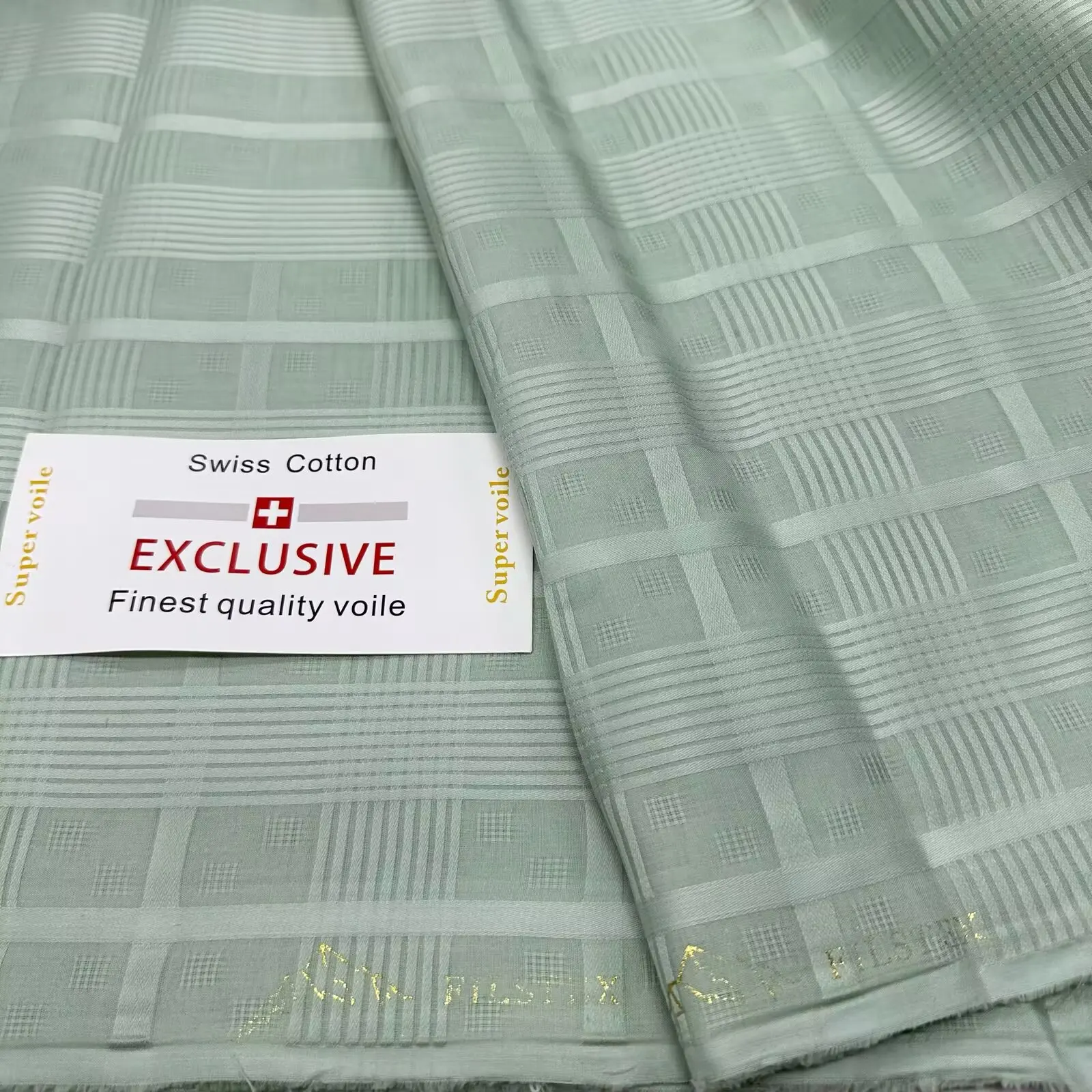 

2025 High-End Tr Cotton Men's Wedding Party Dress Fabric Latest Swiss Lace Nigerian African Style for Groom Sewing