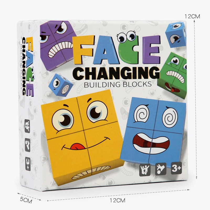 Детская развивающая игрушка Кубик Рубика, меняющая лицо, игрушка-головоломка Кубик Рубика. Игра взаимодействия родителей и детей.
