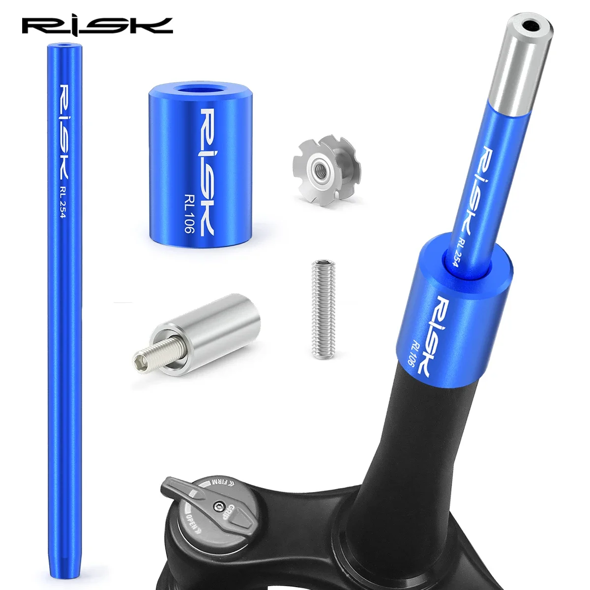 Risk Bike Star Nut Installation and Removal Tool,MTB Road Bicycle Front Fork Sunflower Core Install Disassembly Auxiliary Sleeve