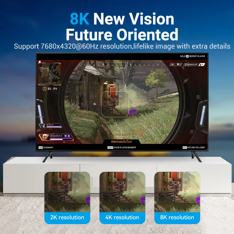 Vention 10K DisplayPort Cable 8K@60Hz 4K@165Hz 40Gbps Display Port Audio Cable Support HDR HDCP 2.2 for Gaming Monitor TV DP 2.0