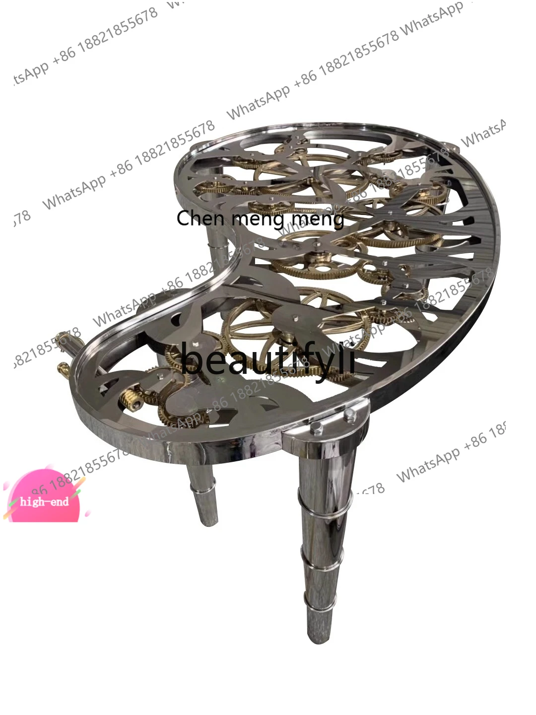 X Vintage New Minimalist Desk Office Glass Surface Gear Desk