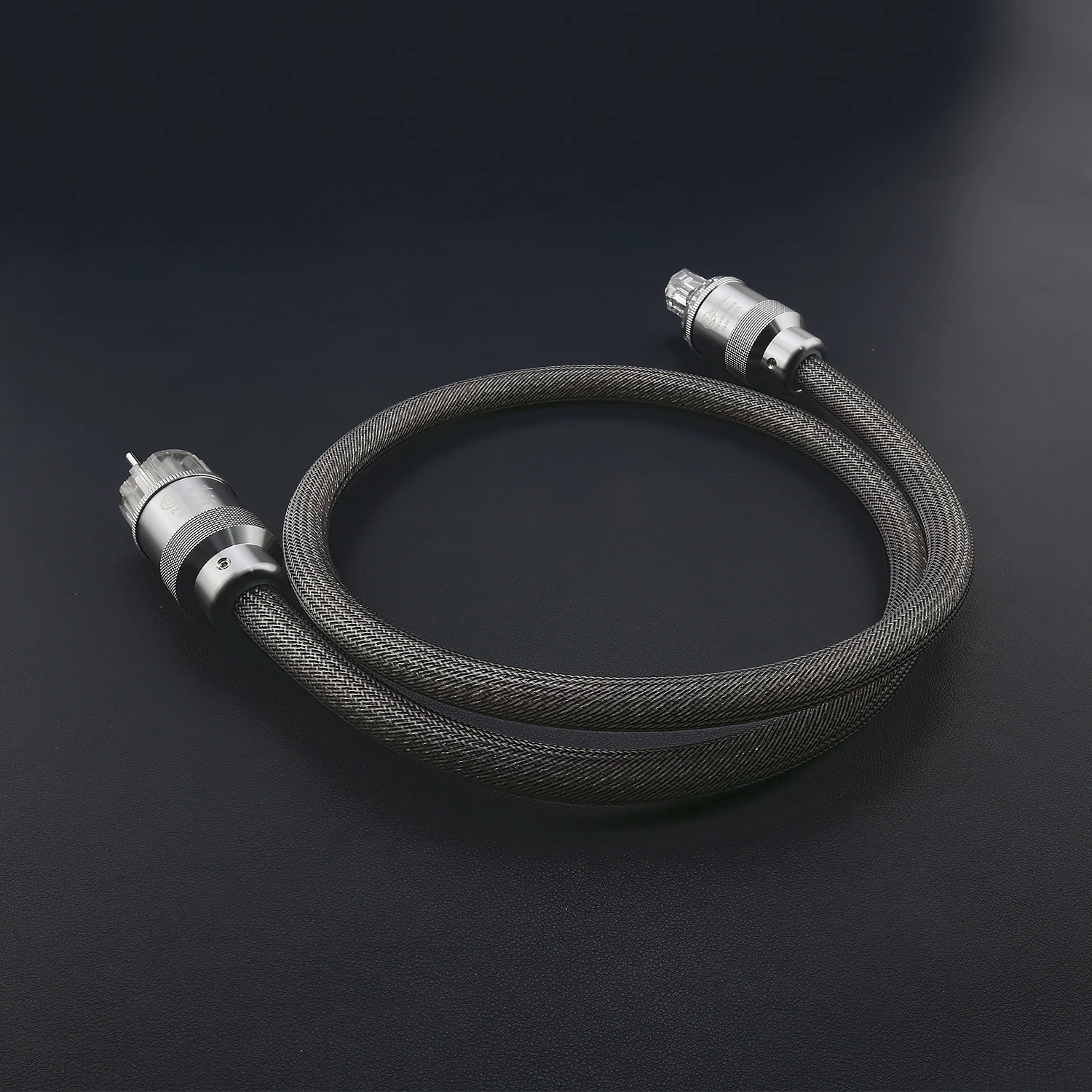 Hi-End Audiophile Power Cord, 7N OCC Single Crystal Copper 9 Core Power Cable with EU US AU Plug for Amplifier CD DAC