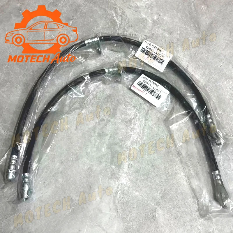 2Pcs Front Left 90947-A2076 & Right 90947-A2075 Brake Hydraulic Hose 2202986 2202987 for Toyota Corolla 2009-2019 Matrix Pontiac