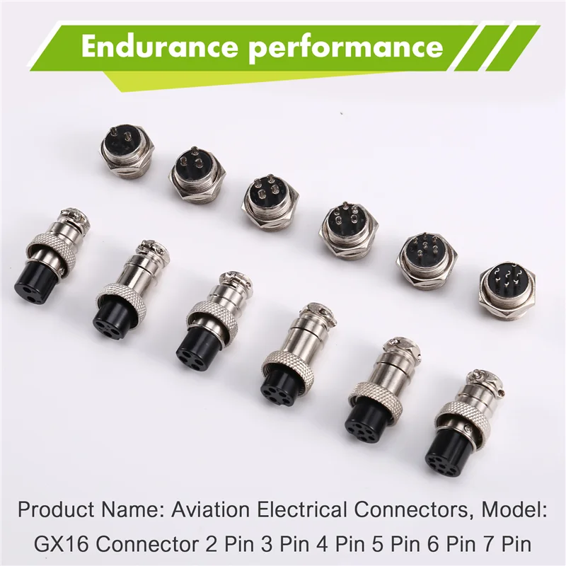 

【Today-Only!】6PCS GX16 Aviation Plug Socket 2 3 4 5 6 7Pin Waterproof Circular Docking Connector