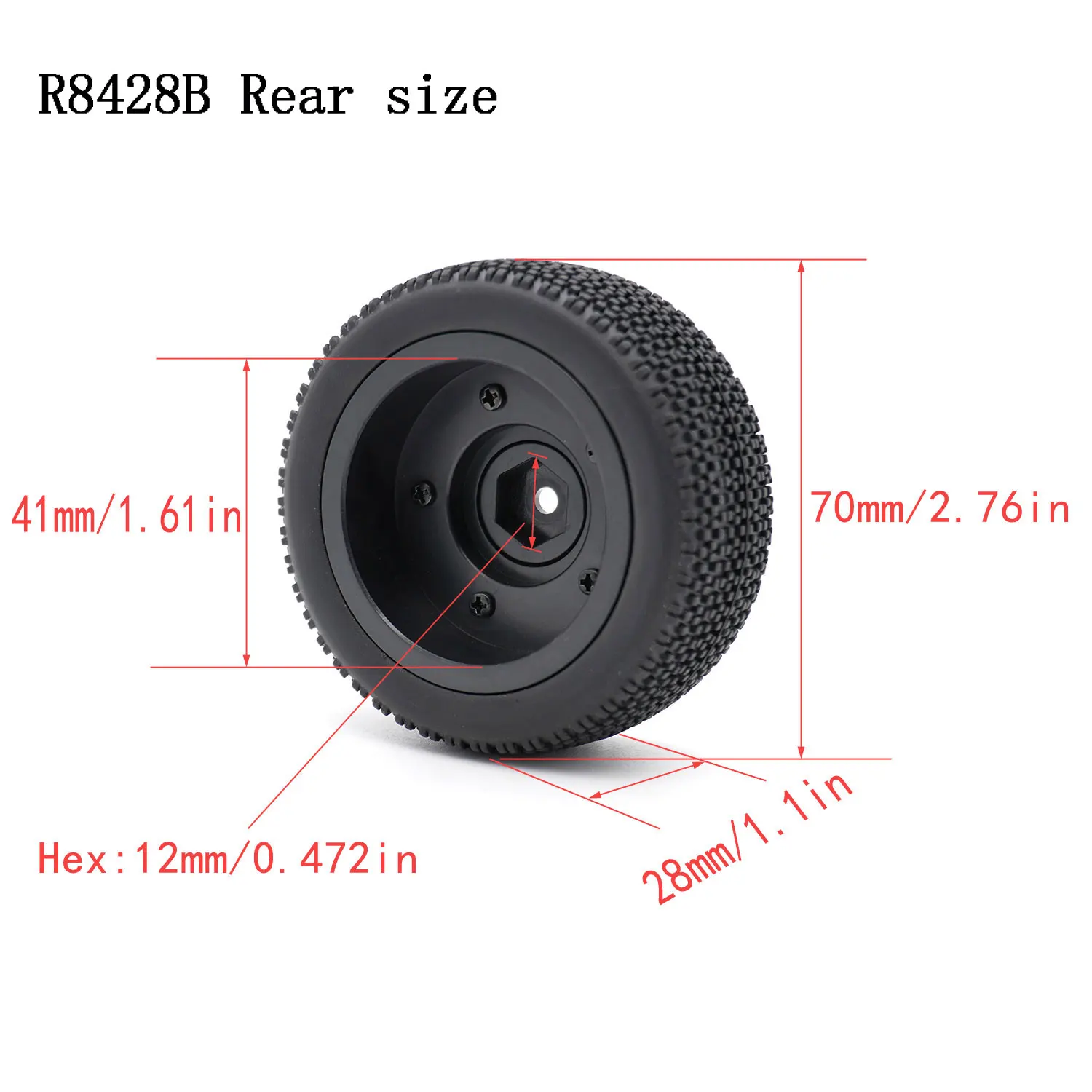 Vorne Hinten Reifen Rad Reifen für Wltoys 144001 144010 124016 124017 124010 ZD Racing BX12 1/12 1/14 RC Off-Road Auto Upgrade Teile – Detail 4