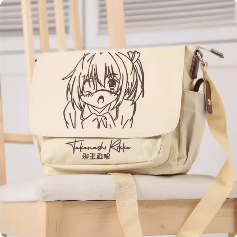 

Anime Takanashi Rikka School Bag Fashion Leisure Teenagers Student Messenger Handbag