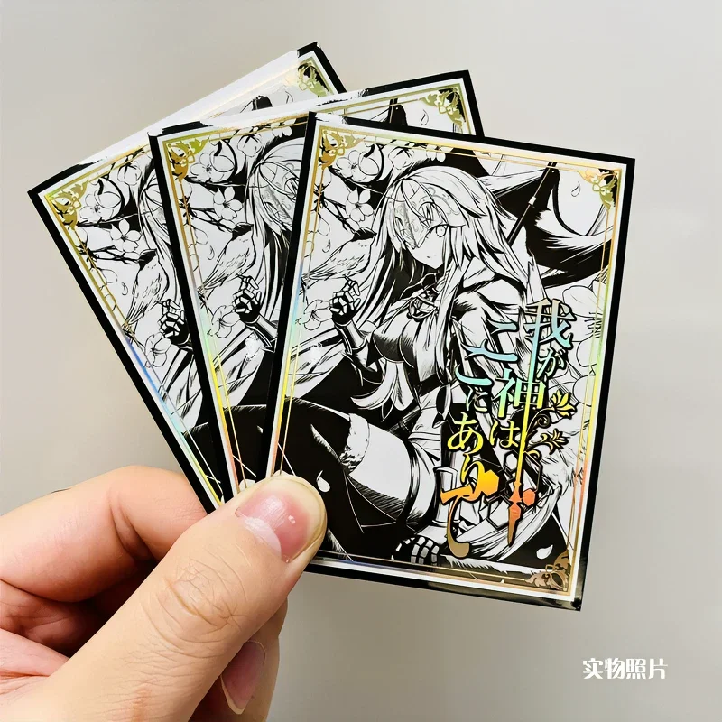 67x92mm 60PCS Holographic Art Anime Card Sleeves Okita Souji Miyamoto Musashi Card Protector for MTG/PKM/PTCG Game Cards