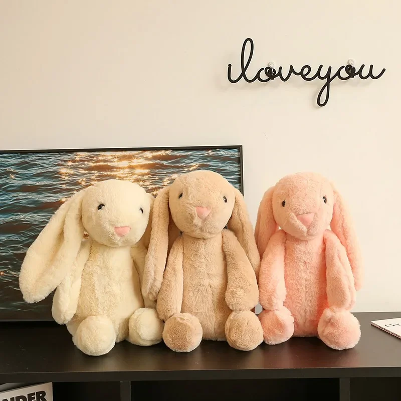 1/2PCS Plush Bunny Doll Children's Sleepy Soothing Doll Rabbit Dolls Shy Pink Rabbit Doll Children Gift Bedroom Plush Ornament