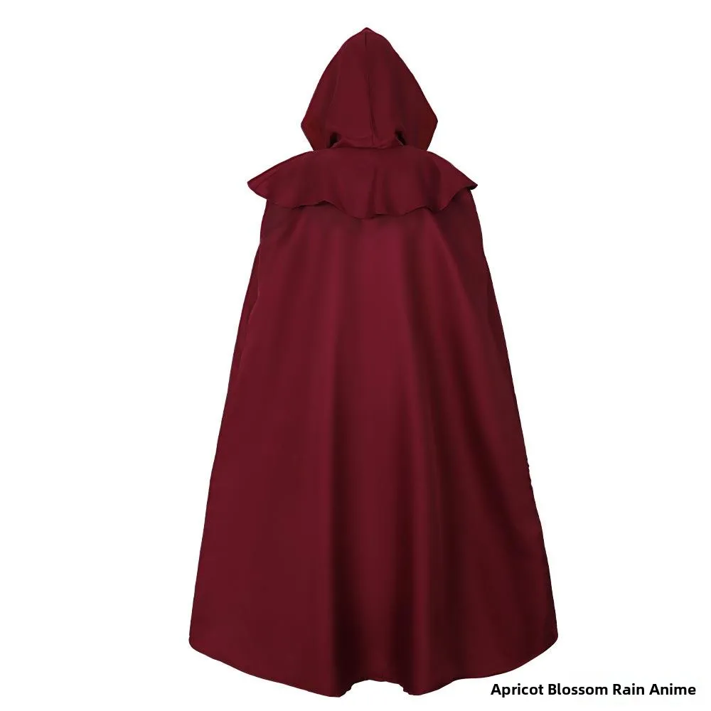 New loween Medieval 5 Cosplay Gothic Hooded Robe ex Long Wizard Cloak Ethnic Stage Costume for Men And Women