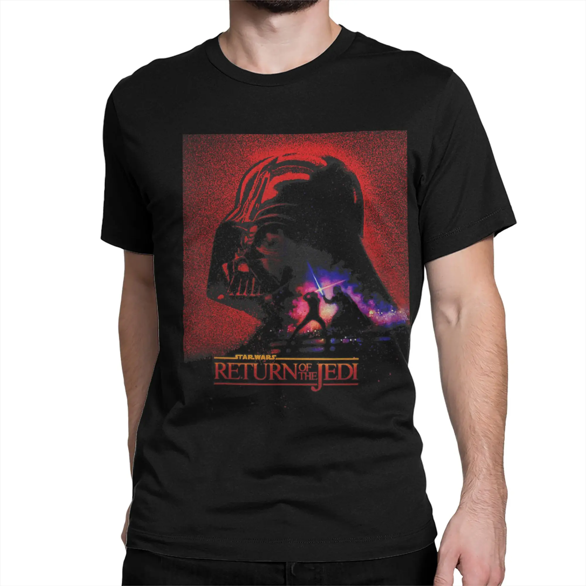 Men Women's Return Of The Jedi Darth Maul Vader Dark Poster T Shirt Pure Cotton Clothes Casual Short Sleeve Tees Summer T-Shirts