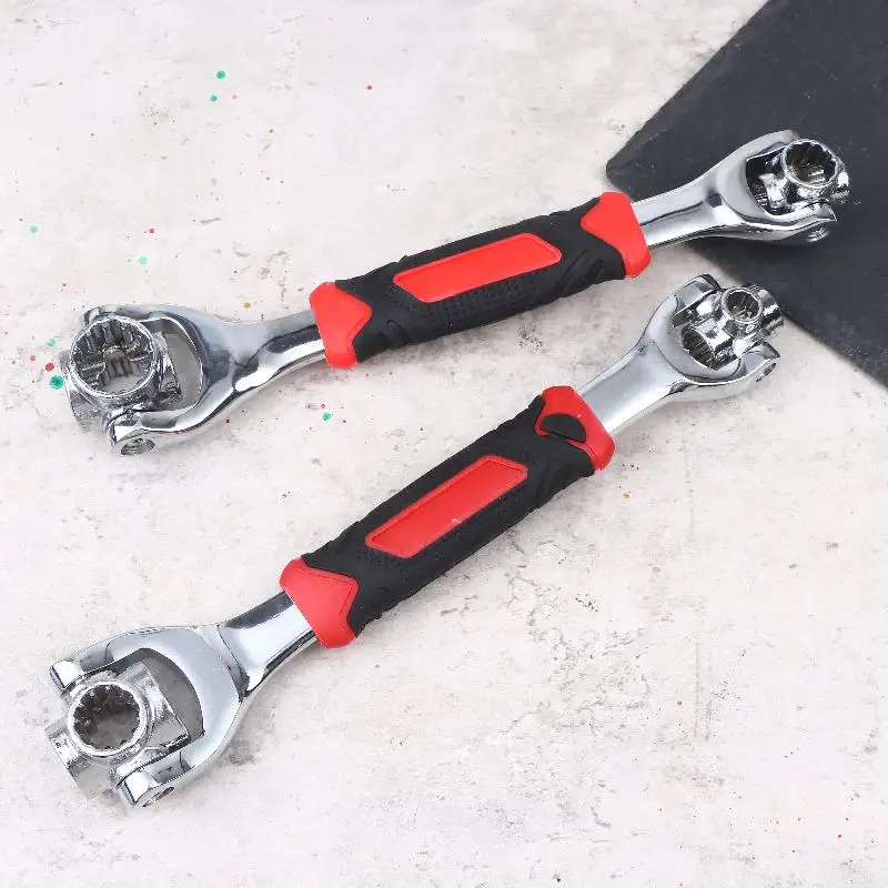 1 Piece 52/48 In 1 Hand Spline Bolts Sleeve Works Set Universal Ratchet Socket Multipurpose Wrench With 360 Degree Rotation