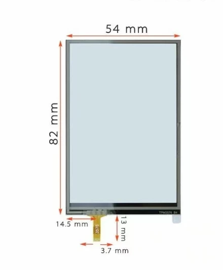 

3.5-inch soldered resistance touch screen model: TPM3576B4