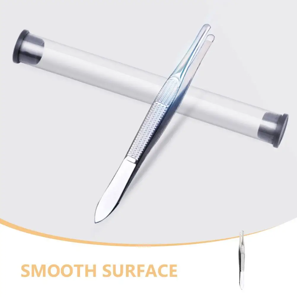 3pcs Eyebrow Tweezers Stainless Steel Professional for Facial Hair Eyelash Small Eyelash Tweezers Storage Metal