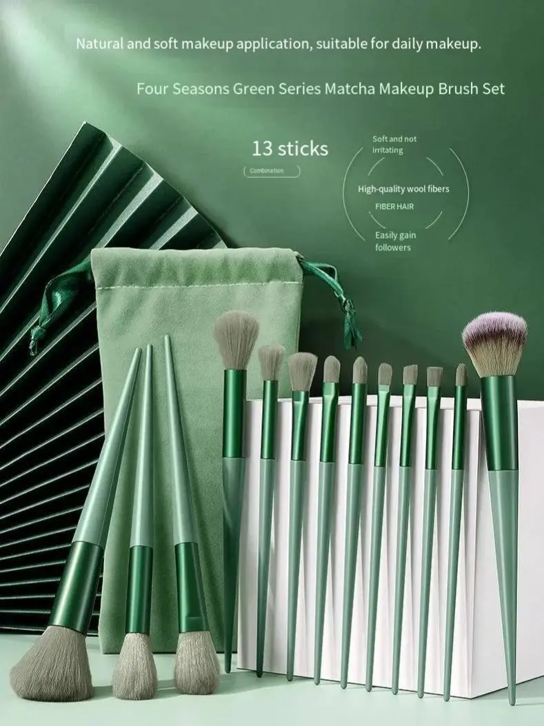 

Набор из 13 кистей для макияжа - полный комплект кистей для теней и румян, инструменты для макияжа с мягкой щетиной для начинающих