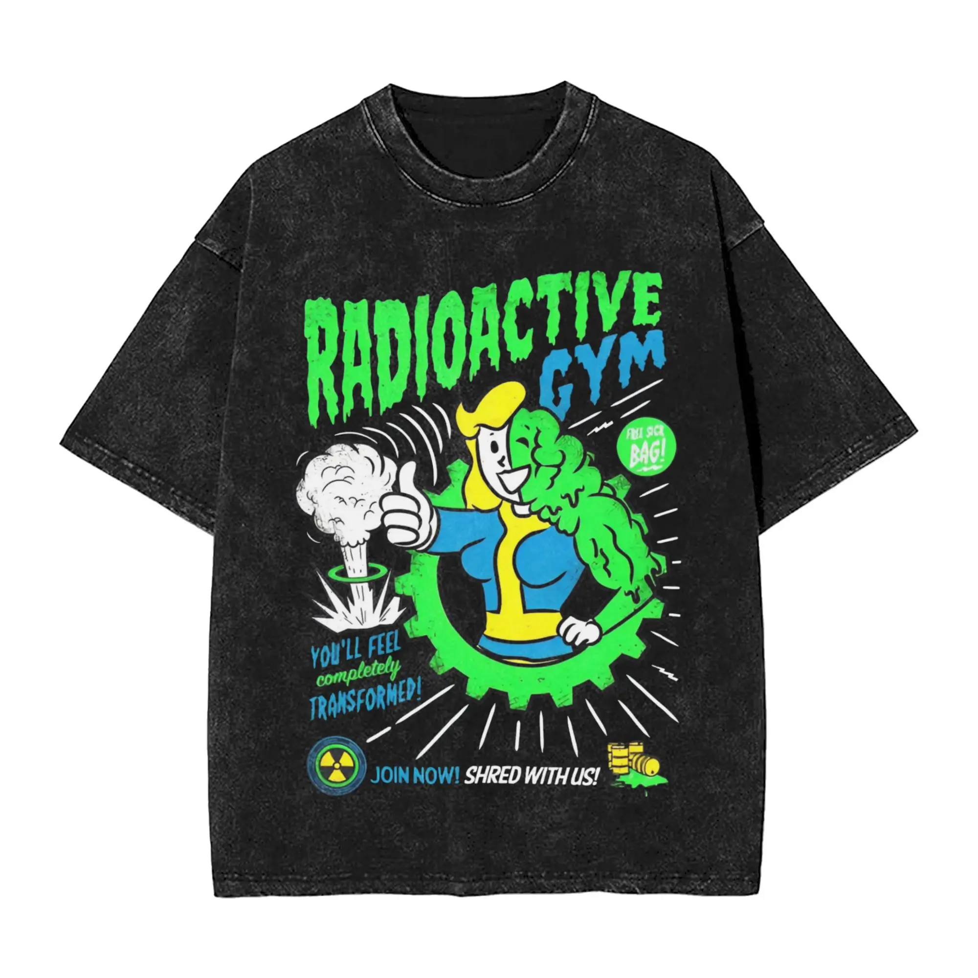 Футболки в стиле хип-хоп с коротким рукавом, футболка в стиле ретро Y2K, летняя хлопковая дышащая футболка F– Fallout, футболки большого размера